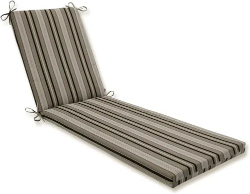 Miniatura 10 de Pillow Perfect Cojín para tumbona con respaldo sólido para interiores y exteriores con lazos, relleno de fibra de felpa, resistente a la intemperie