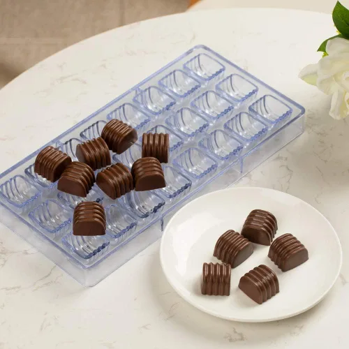Miniatura 3 de Restaurantware Pastry Tek - Moldes de postre de 10.8 x 5.3 pulgadas, 10 moldes de cilindro rígido para chocolate, 24 cavidades, aptos