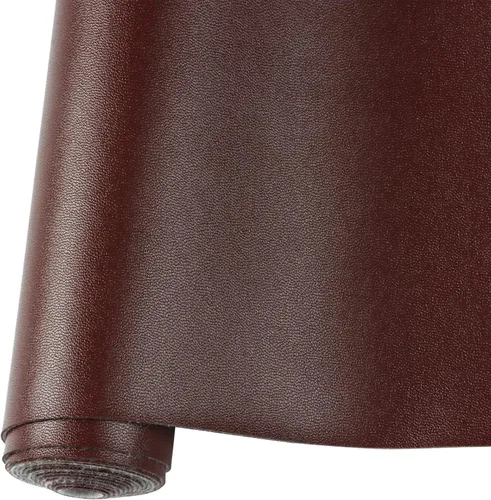 Miniatura 14 de Rollo de hojas de cuero sintético liso de color sólido 12"X53" (30cmX135cm), muy adecuadas para hacer manualidades, aretes de cuero, lazos, costura