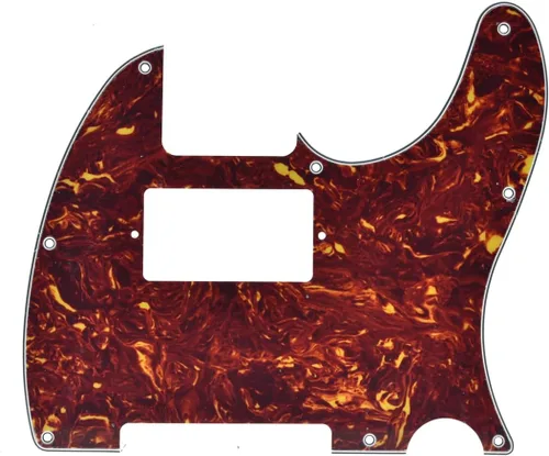 Miniatura 29 de KAISH - Carcasa de 8 agujeros para guitarra Tele Humbucker, golpeador blanco de 3 capas para Telecaster de EE. UU./México
