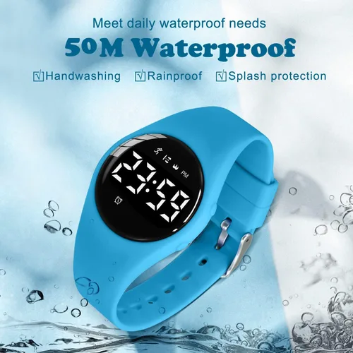 Miniatura 7 de Reloj deportivo digital para niñas y niños, monitor de actividad física con reloj despertador, cronómetro, relojes impermeables sin aplicación
