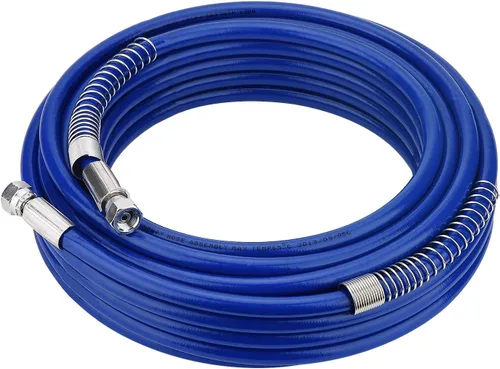 FUNTECK Manguera de pintura sin aire mejorada de 50 pies para pulverizadores Graco, trenzado de alambre de latón reforzado, 4300 PSI