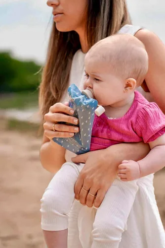 Miniatura 13 de Bolsas reutilizables para alimentos para bebés, almacenamiento de alimentos, niños pequeños y niños, puré de manzana, licuados de frutas, yogur