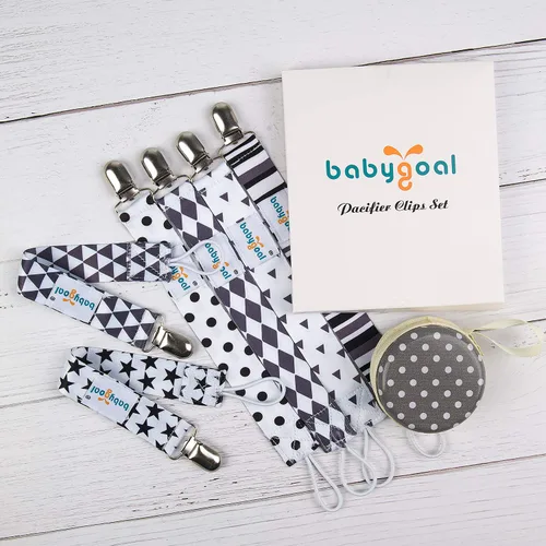 Miniatura 8 de Babygoal 6PBM05-HZ Juego de 6 prendedores para chupón para niños y niñas, se adaptan a la mayoría de los estilos de chupones y juguetes de dentición