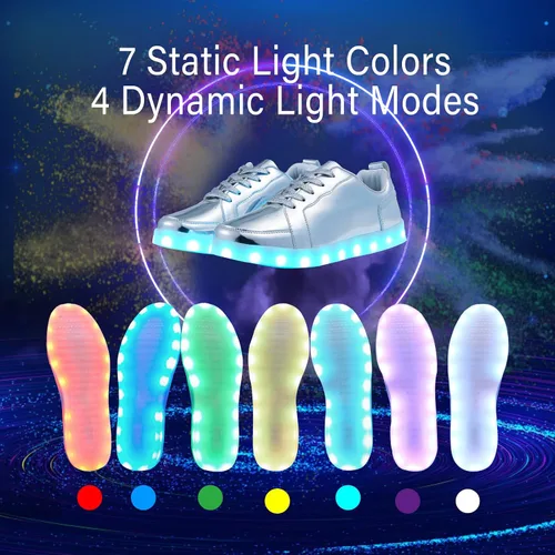 Miniatura 2 de YIQIZQ Led Shoes for Men Women Light Up Sneakers Shoes Low Tops USB Charging Glowing Luminous Sneakers for Festivals, Christmas, Halloween, New Year