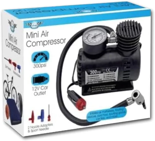 Miniatura 5 de Mini compresor de aire, 300 PSI, 12V, Artículo # GE001, para neumáticos e inflables