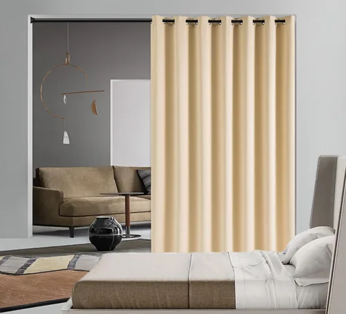 Miniatura 49 de PI Cortinas opacas para dormitorio, tratamiento de ventana con aislamiento térmico de anillo superior, cortinas oscurecedoras de habitación