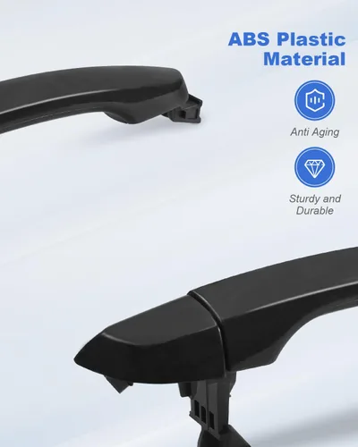 Miniatura 6 de Manija de puerta exterior Compatible con Hyundai Elantra 2017 2018 2019 2020 2021 2022 Lado izquierdo trasero Negro