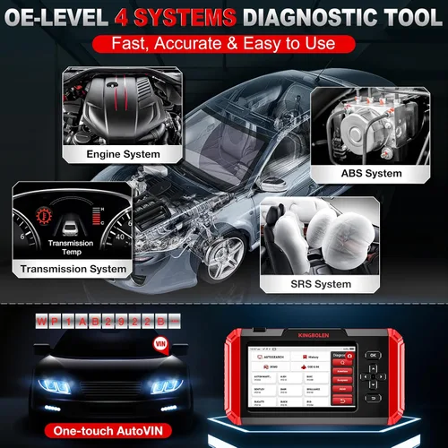 Miniatura 4 de KINGBOLEN Escáner OBD2 S500 Escáner de Automóviles, Herramienta de Diagnóstico con Actualización Gratuita de por Vida y 6 Reseteos, Reseteo