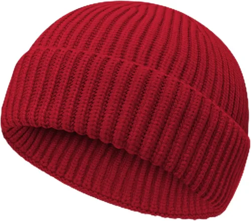 Miniatura 18 de NPQQUAN Gorros de pescador para hombres y mujeres, gorro de punto corto para invierno