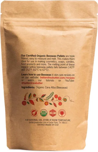 Miniatura 2 de Pellets de cera de abeja orgánica para hacer velas, envolturas de alimentos de cera, esmalte de muebles, fabricación de bálsamo labial, grado