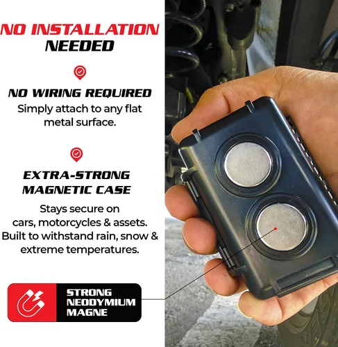 Miniatura 3 de Spy Spot Rastreador GPS 4G LTE con funda magnética impermeable, dispositivo de seguimiento de vehículos y activos en tiempo real, instalación sin