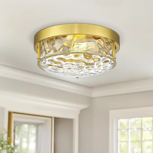 Miniatura 17 de 4822-BN - Lámpara de techo cerca de techo, de níquel con 2 luces para lavandería, cocina, dormitorio, baño, 4822-BN Clase esmerilada y níquel
