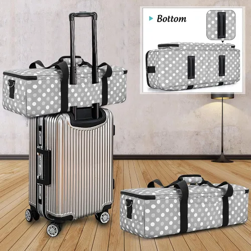 Miniatura 4 de Luxja bolsa de transporte compatible con la máquina troqueladora Cricut y suministros Puntos grises
