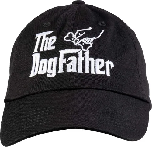 Miniatura 2 de The Dogfather Divertida y linda camiseta de humor para papá, dueño, mascota, perro, cachorro, divertido, Gorro negro, talla única