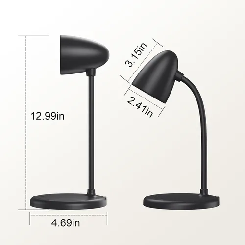 Miniatura 2 de Lámpara LED de escritorio para oficina en casa, 3 colores de luz, lámpara de mesa, luz de lectura regulable para mesita de noche, lámpara