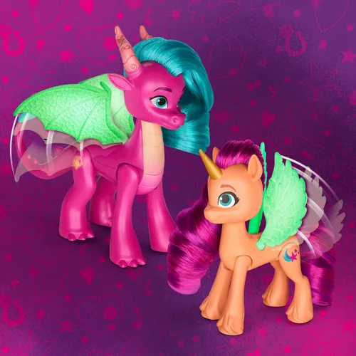 Miniatura 3 de My Little Pony: Tell Your Tale Dragon Light Reveal, 3 muñecas que brillan en la oscuridad, juguetes a escala de 3 pulgadas para niñas y niños a
