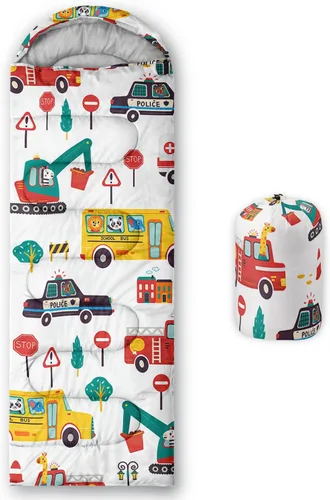 Saco de dormir para adultos y niños, saco de dormir para mochileros, camping, para niñas, niños, ligero, impermeable, para clima frío y cálido, saco