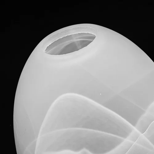Miniatura 3 de Kiven 1 pantalla de cristal, pantalla moderna para repuesto de arte minimalista, lámpara colgante blanca, 5.9 pulgadas de diámetro