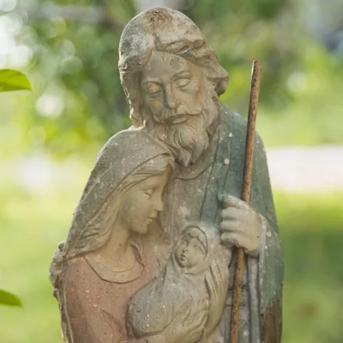 Miniatura 5 de Estatua de jardín de la Sagrada Familia, escultura católica grande al aire libre H31.5 pulgadas, gran Sagrado San José alto, Virgen María