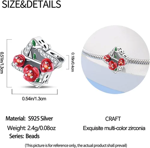 Miniatura 185 de KUNSIR Los abalorios se adaptan a pulseras Pandora para mujer, plata de ley 925, cuentas colgantes de joyería para niñas, dijes de feliz cumpleaños