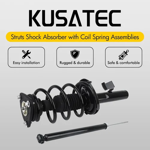 Miniatura 2 de KUSATEC Amortiguadores delanteros y traseros 172264 172263 343412x2 4 piezas Conjunto completo de amortiguadores con resortes helicoidales
