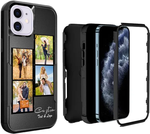 Miniatura 39 de Funda de fotos personalizada para iPhone 11 Apple Phone Plaid Collage - Imagen personalizada para hacer fotos en 3 híbridos gruesos resistentes