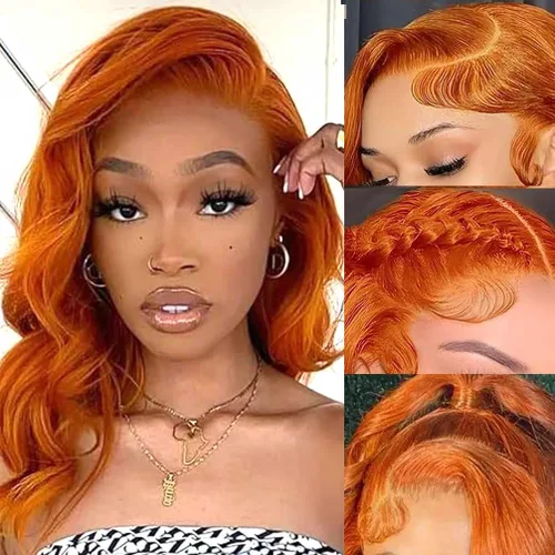 Miniatura 42 de Srakuw Wear and Go - Pelucas de cabello humano sin pegamento, precortadas con encaje frontal, pelucas para mujeres negras, sin pegamento, onda