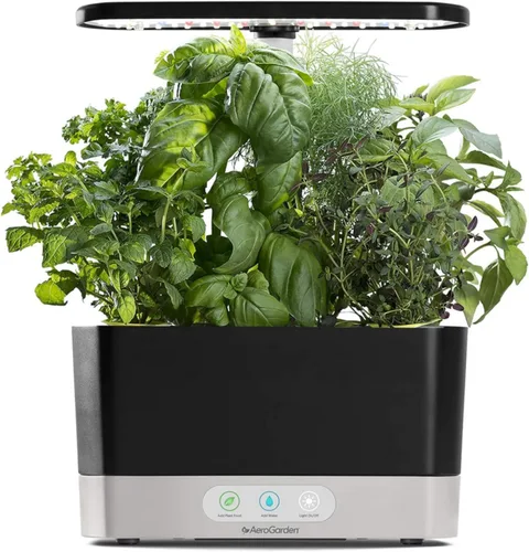 Miniatura 10 de AeroGarden Harvest Lite en color rojo cereza, jardín hidropónico interior sin tierra con luz LED de cultivo para jardinería durante todo el año