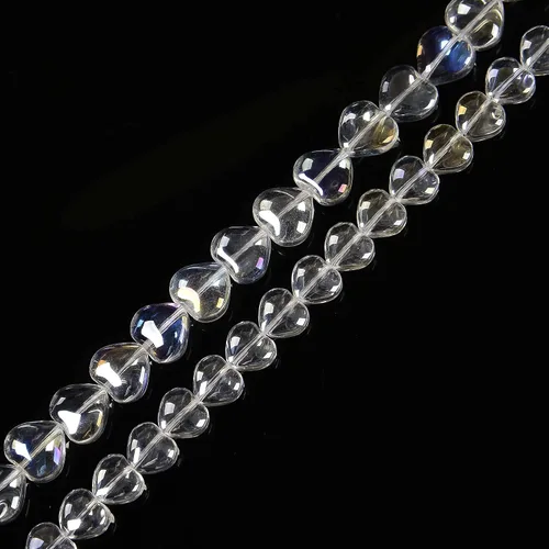 Miniatura 4 de JM Design Claro AB cristal forma de corazón granos tamaño 0.315 in 15.5 '' hebra para la fabricación de joyas