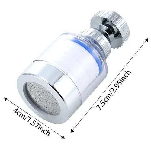 Miniatura 2 de Grifo de agua con filtro de fregadero, filtro de agua transparente giratorio de 360 grados que elimina el cloro, el flúor, los metales pesados