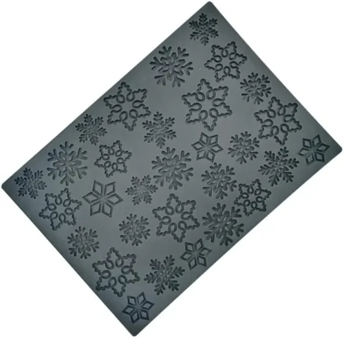 Miniatura 4 de Kit de patrón de copo de nieve de Navidad, tapete de textura, molde de silicona para tartas, mousse, postre, utensilios para hornear