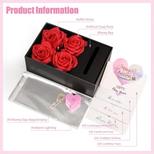 Miniatura 6 de Caja de dinero para tirar regalo en efectivo, cajas de regalo de dinero para cumpleaños, Navidad, graduación, Día de la Madre, para esposo, esposa