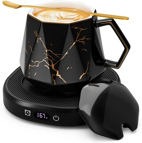 Miniatura 9 de You're Awesome Juego de Calentador de Tazas de Café, Calentador de Tazas de Café Eléctrico Inteligente para Escritorio de Oficina, 4 Ajustes