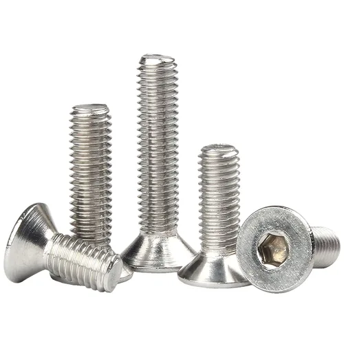 Miniatura 3 de Tornillos de cabeza plana M3-0.020 x 0.157 in, acero inoxidable 18-8 (304), acabado brillante, unidad de enchufe Allen, tornillos de máquina