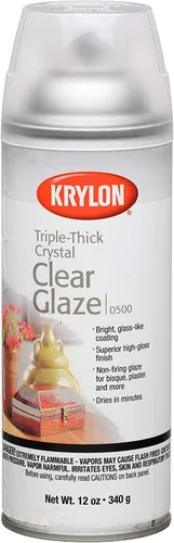 Krylon I00500A07 - Aerosol de esmalte transparente triple grueso, 12 onzas, alto brillo (paquete de 6)