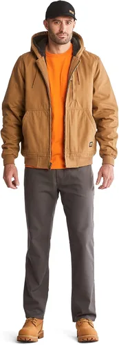 Miniatura 5 de Timberland PRO Chaqueta con capucha de lona con forro Gritman para hombre Marrón