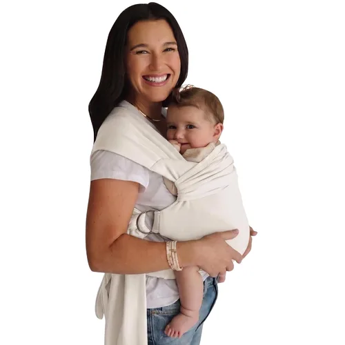 Miniatura 14 de Lalabu The Simple Wrap Baby Wraps Carrier - Elegante portabebés para recién nacidos y niños pequeños de 13 a 28 libras. Probado en seguridad, fácil