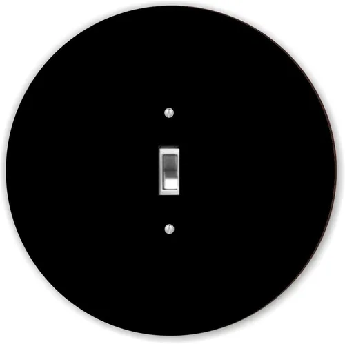 Miniatura 6 de Island Gifting - Diseño negro - Cubierta redonda para placa de interruptor de luz - Palanca doble