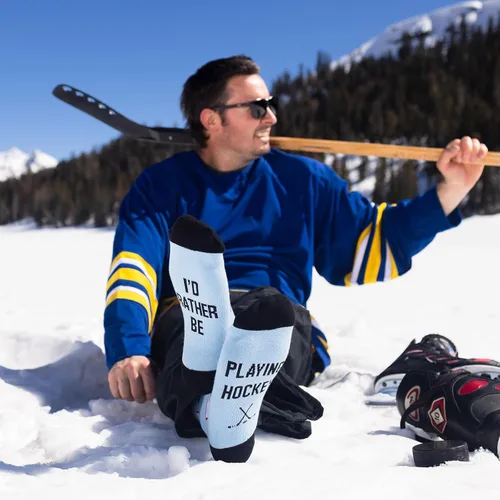 Miniatura 6 de I'd Rather Be - Calcetines divertidos para hombres y mujeres, regalos para golf, caza, camping, senderismo, esquí, lectura, deportes y mucho más