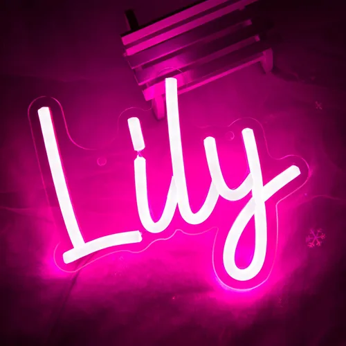 Miniatura 15 de Letrero de neón Emma para decoración de pared, luz LED con nombre para dormitorio de niños, decoración de fiesta de cumpleaños, tamaño 11.8 x 5.1