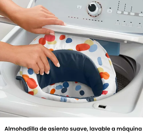 Miniatura 4 de Fisher-Price - Silla portátil para bebé, asiento para suelo Sit-Me-Up con Darling Dots, con mordedor y sonajero para recién nacidos libres de BPA