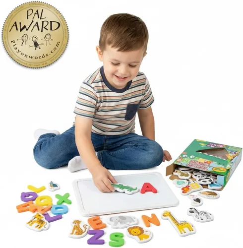 Miniatura 2 de Crayola ABC - Juego de imanes a juego – Animal Party, 52 imanes de espuma de calidad colorida que incluyen 26 imágenes y 26 imanes del alfabeto