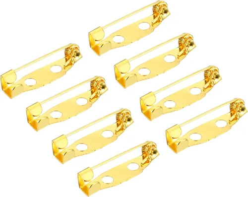 Miniatura 25 de MECCANIXITY 150 pines de barra de seguridad de 0.591 in, broche de cierre para insignias de identificación, tarjetas de nombre, etiquetas para Tono
