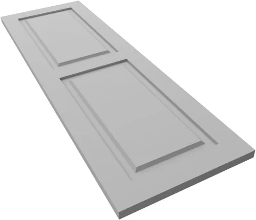 Miniatura 8 de Persianas de PVC True Fit de 18"An x 48"Al con Dos Paneles Elevados Iguales, Imprimadas (Por Par - Herrajes No Incluidos)
