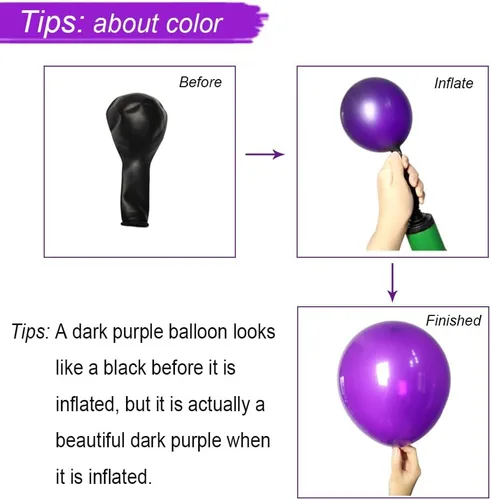 Miniatura 7 de Decoraciones de cumpleaños moradas para mujer con pancarta de feliz cumpleaños, cortinas, mariposa, globos de estrella de corazón y luz LED