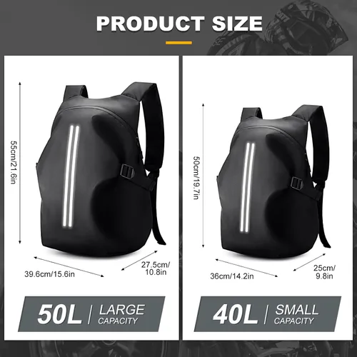 Miniatura 3 de Mochila para Casco de Motocicleta, Mochilas Impermeables para Montar para Hombres, Accesorios para Motocicletas, Bolsas de Montar en Moto, Mochilas