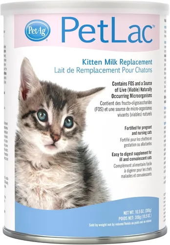 Pet-Ag PetLac Polvo para gatitos – 10.5 oz – Polvo de reemplazo de leche para gatitos recién nacidos a seis semanas de edad – fácil de digerir