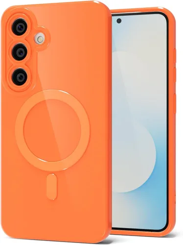 Miniatura 170 de Svanove para Samsung Galaxy S22 Funda de teléfono de silicona magnética, compatible con Magsafe, linda para mujeres, brillante color brillante, gel