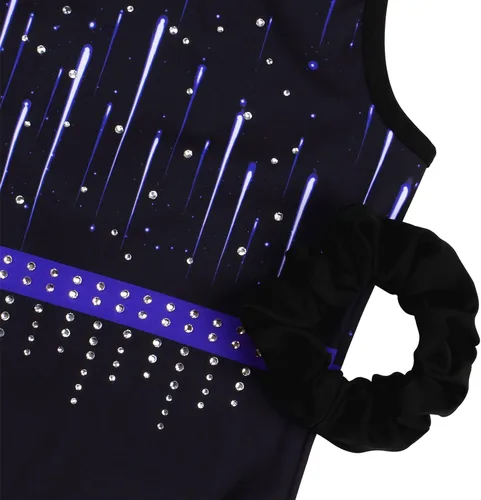 Miniatura 53 de MODAFANS Leotardos de gimnasia para niñas brillantes para bailar ballet, pantalones cortos con espalda cruzada